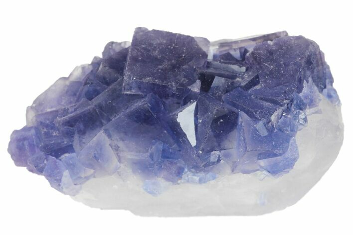 Cubic Purple-Blue Fluorite with Phantoms - Yaogangxian Mine #161558